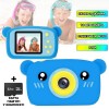 Дитячий цифровий фотоапарат Smart Kids KM-89 Teddy Full HD, 12 МП Блакитний + Карта пам'яті 32 ГБ