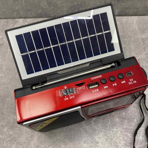 Радіо-ліхтар на сонячній батареї на акумуляторі Solar Charge S-1521BTS червоний