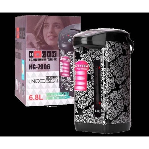 Термопот металевий 6,8 л Haeger HG-7906 чорний 800W (HG-7906_1091) Термопот металевий 6,8 л Haeger HG-7906 чорний 800W (HG-7906_1091)
