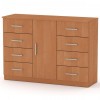 Комод Компаніт 8+1 Вільха (120х39х85 см)