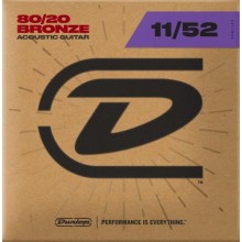 Струни для акустичної гітари Dunlop DAB1152 Acoustic Bronze 80/20 Medium Light Guitar Strings 11/52