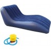 Надувне крісло диван для відпочинку OPT-TOP Shaped S-подібне зі спинкою насос у комплекті 160х90х60 см Синій (2104618503)