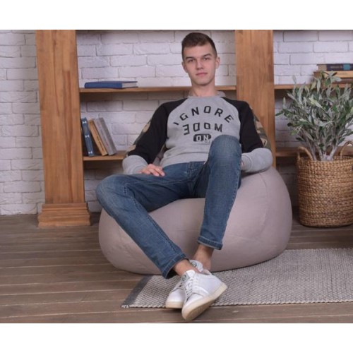 Крісло Мішок Груша Рогожка 120х85 Студія Комфорту розмір Стандарт бежевий Крісло Мішок Груша Рогожка 120х85 Студія Комфорту розмір Стандарт бежевий