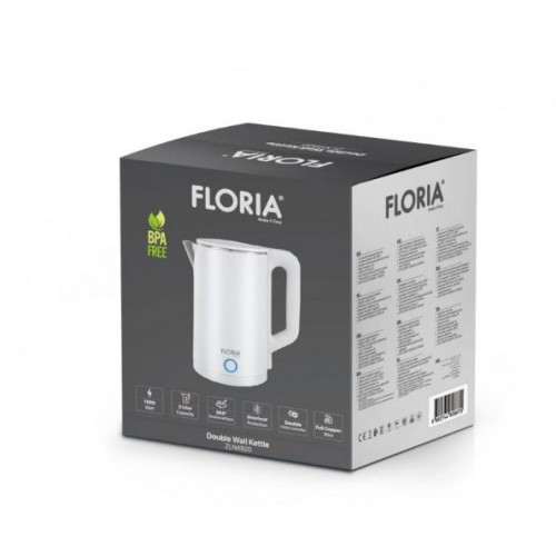 Електричний чайник Floria ZLN4920 2 л Білий Електричний чайник Floria ZLN4920 2 л Білий
