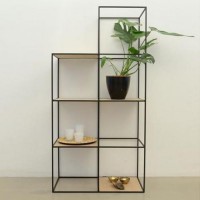 Стелаж для зберігання в стилі Loft Чорний NS-1736 1990x800x380 мм Стелаж для зберігання в стилі Loft Чорний NS-1736 1990x800x380 мм