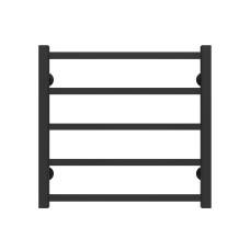 Рушникосушарка водяна Forest П5 500х500 Deffi Чорний (A.FR.50.50.5.B.C)