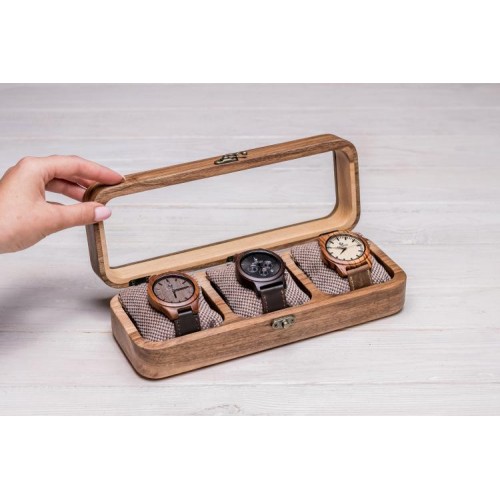 Коробочка для зберігання годинників ecoWalnut 7х26.5х9.5 см Коробочка для зберігання годинників ecoWalnut 7х26.5х9.5 см