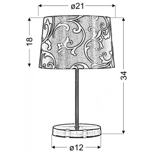 Настільна лампа Candellux Arosa Хром (41-55873)