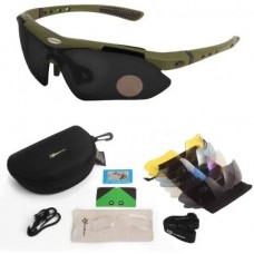 Захисні тактичні сонцезахисні окуляри RockBros з поляризацією 5 комплектів лінз Оливковий (1876599017)
