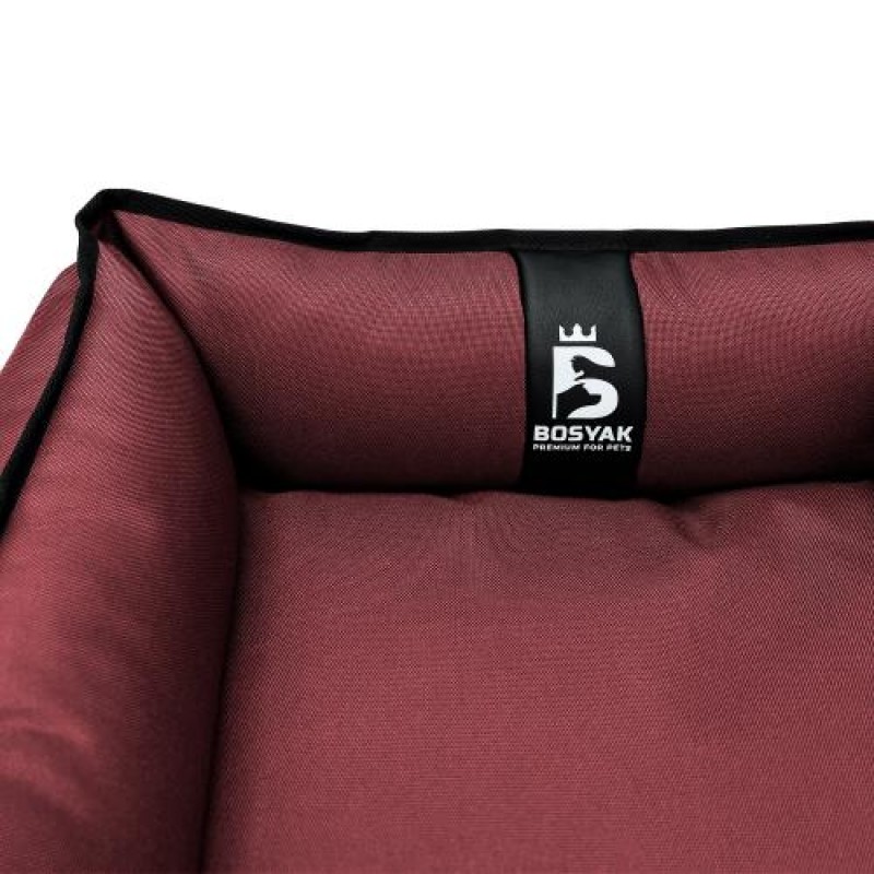 Лежак ліжко для собак та котів EGO Bosyak Waterproof XS 50x45 Бордовий (спальне місце для собак та котів)