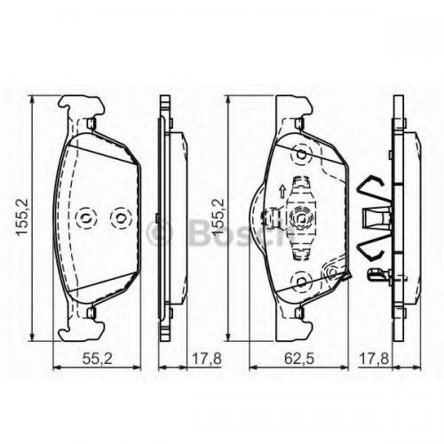 Колодки гальмові Bosch дискові передні HONDA Accord 2,0-2,2 08 0986494383 в інтернет супермаркеті PbayMarket!