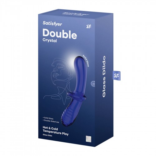 Скляний дилдо Satisfyer Double Crystal (light blue) в інтернет супермаркеті PbayMarket!