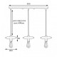 Світильник підвісний лофт MSK Electric Disk на три плафони NL 2009-3 BK