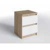 Тумбочка ліжка Меблева Площа ТК-1 40х40х50 см Дуб сонома + Білий