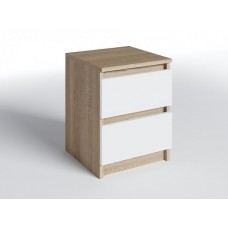 Тумбочка ліжка Меблева Площа ТК-1 40х40х50 см Дуб сонома + Білий