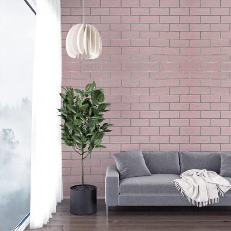 Стінова панель самоклеюча Sticker Wall Рожева 3D NEW CULTURAL WALL 70*70см*4мм PINK+SILVER (D) SW-00001501