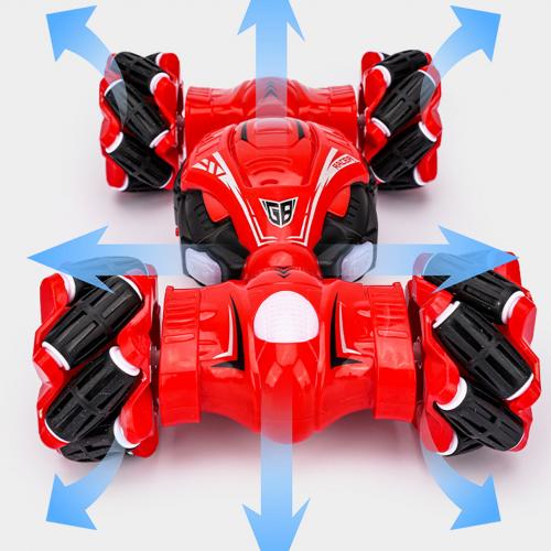 Трукова дрифт машинка перевертень 26см на радіокеруванні жестами та пультом YT Drift Stunt Car 510 звукові та світлові ефекти обертання на 360° Червона