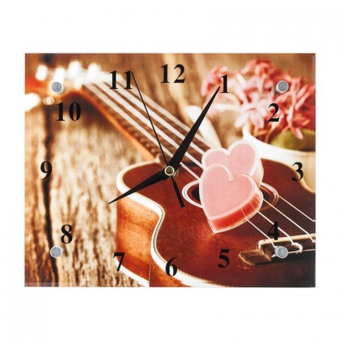 Годинники Настінні ДомАрт СГ2 Романтика з гітарою Подарункові Тихий хід 20х25х5 см (21973) в інтернет супермаркеті PbayMarket!