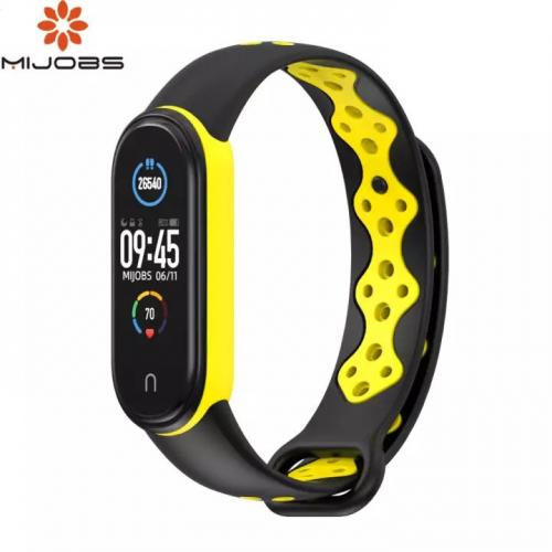 Ремінець MiJobs Sport Style для Xiaomi Mi Band 5/6 Black Yellow Ремінець MiJobs Sport Style для Xiaomi Mi Band 5/6 Black Yellow