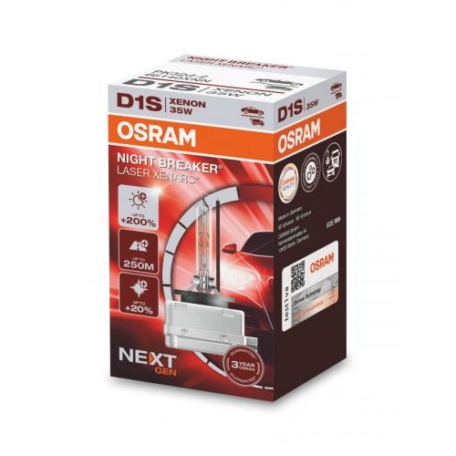 Ксенонова лампа Osram 66140XNN Night Breaker Laser +200% D1S 85V 35W P32d-2 XENARC