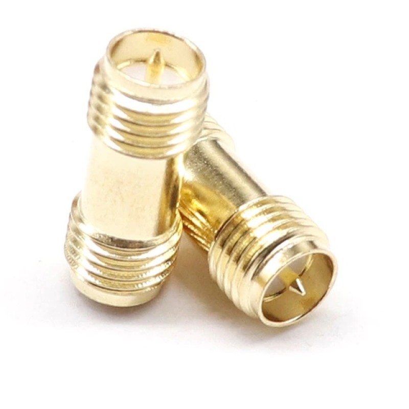 SMA перехідник з RP-SMA female на RP-SMA female зі штирьками з 2х сторін