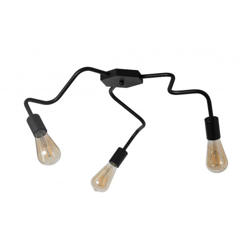 Люстра лофт MSK Electric Laminari стельова на три лампи NL 17503-3 BK