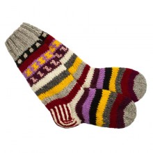 Шкарпетки теплі Тапа Kathmandu вовна яка M Різнокольорові візерунки (27264)