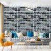 Самоклеюча декоративна 3D панель цегла 3D Loft сіро-синій клінкер 700x700x5 мм (413)