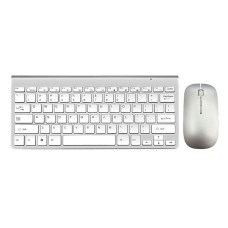 Комплект бездротовий клавіатура з мишею Weibo WB-8066 2.4Ghz White