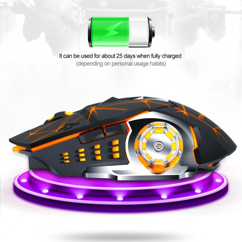 Миша бездротова ігрова з підсвічуванням T-Wolf Q13 Strip Black Original