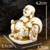 Статуетка Нецкэ Хотей, що сидить Netsuke Гіпс 4.2x3.5x3.7 см Бежевий (00671) в інтернет супермаркеті PbayMarket!