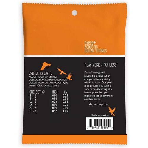 Струни для акустичної гітари Martin D510 Darco 80/20 Bronze Extra Light Acoustic Guitar Strings 10/47 Струни для акустичної гітари Martin D510 Darco 80/20 Bronze Extra Light Acoustic Guitar Strings 10/47