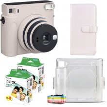 Подарунковий набір фотоапарат Fujifilm Instax Square SQ1/Фотопапір 40 шт/Чохол/Фотоальбом 80 фото Білий