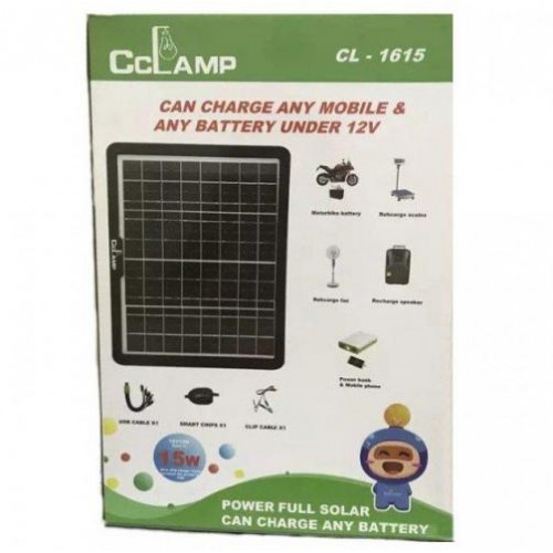 Сонячний зарядний пристрій CCLAMP CL-1615 16V 15W (3_03011) Сонячний зарядний пристрій CCLAMP CL-1615 16V 15W (3_03011)