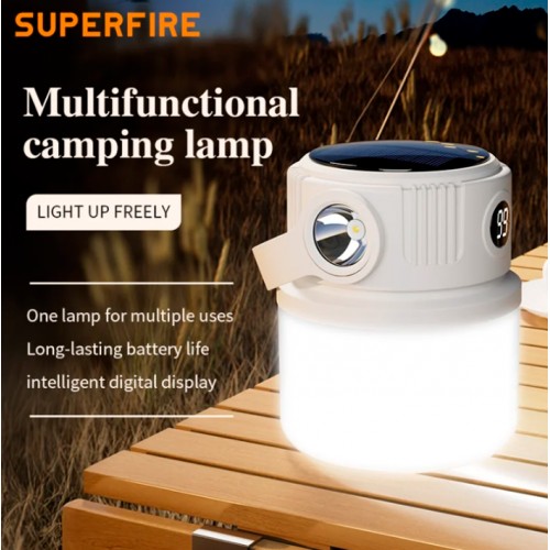 Ліхтар кемпінговий SuperFire Solar T22 300 Lumen IP44 Білий (2507744603) Ліхтар кемпінговий SuperFire Solar T22 300 Lumen IP44 Білий (2507744603)