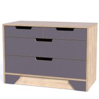 Комод Тиса Мебель Модуль-123 Дуб сонома Графіт 63x40x90 см