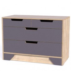 Комод Тиса Мебель Модуль-123 Дуб сонома Графіт 63x40x90 см