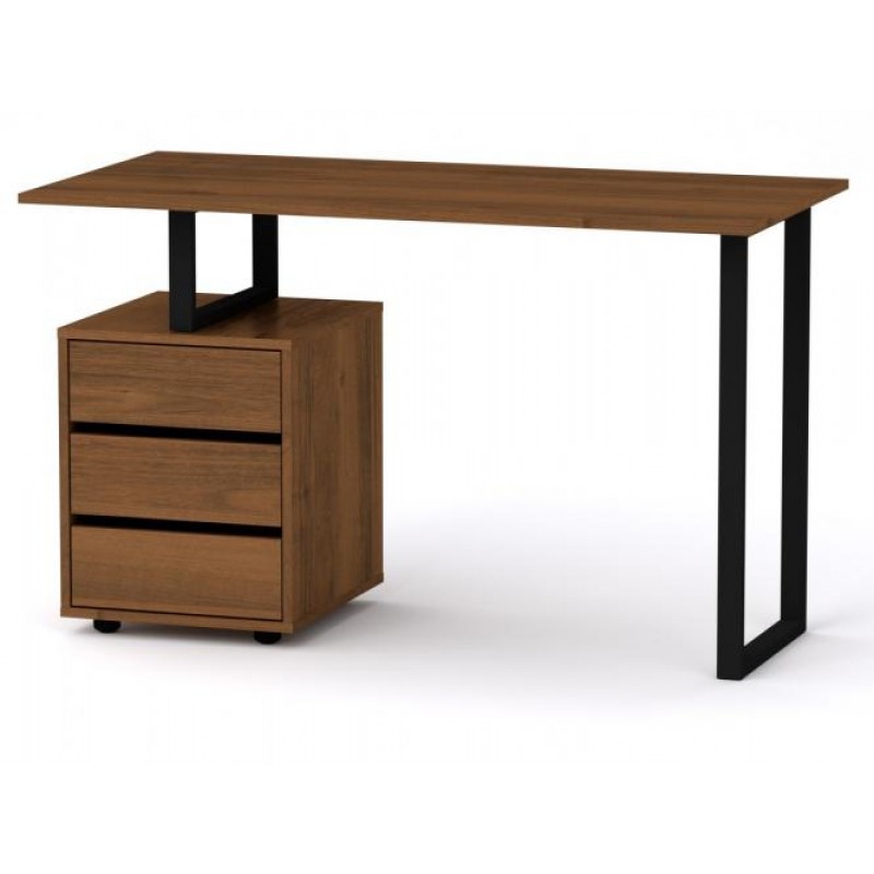 Стіл письмовий Компанит Лофт 2 120х60х72,8 см горіх