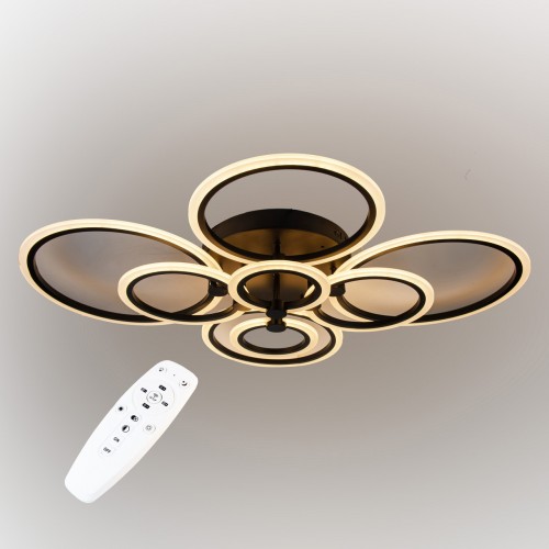 Стельова LED люстра світлодіодний світильник Sunlight чорний 5333/2+2+2+2 Стельова LED люстра світлодіодний світильник Sunlight чорний 5333/2+2+2+2