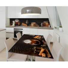 Наклейка 3Д вінілова на стіл Zatarga «Арабська кава» 600х1200 мм для будинків, квартир, столів, кав'ярень.