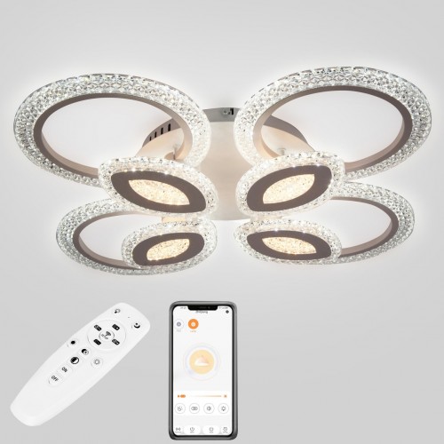 Полочна LED люстра Sunlight 5809/4+4 Білий