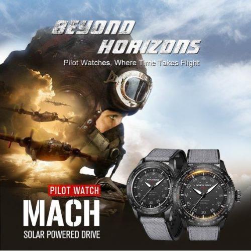 Годинник чоловічий водостійкий тактичний North Edge Mach New Чорний (2499642972) Годинник чоловічий водостійкий тактичний North Edge Mach New Чорний (2499642972)