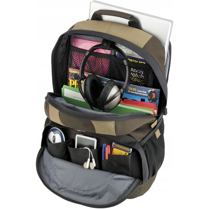 Місткий рюкзак для ноутбука 17 дюймів Sumdex Tamrac Computer 1717 Коричневий з чорним