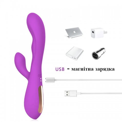 Вібратор We Love Rabbit Vibe з підігрівом і кліторальною стимуляцією фіолетовий USB в інтернет супермаркеті PbayMarket!
