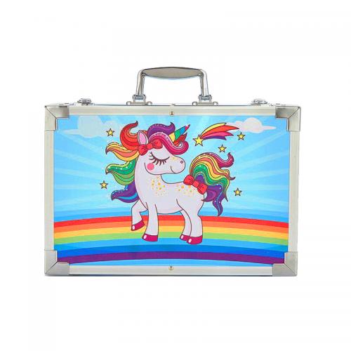 Набір для малювання та творчості No Brand ART set Єдиноріг дитячий в алюмінієвій валізі 145 предметів для юного художника Блакитний Набір для малювання та творчості No Brand ART set Єдиноріг дитячий в алюмінієвій валізі 145 предметів для юного художника Блакитний