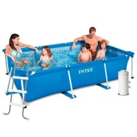 Каркасний басейн Intex 28272-5, 300 х 200 х 75 см (2 006 л/год, тент, підстилка, драбина)