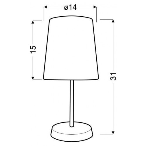 Настільна лампа Candellux Gala 14x31 см Білий (41-98392)
