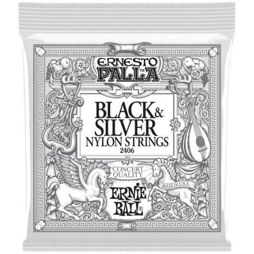 Струни для класичної гітари Ernie Ball 2406 Ernesto Palla Nylon Black & Silver Classical Guitar Strings Струни для класичної гітари Ernie Ball 2406 Ernesto Palla Nylon Black & Silver Classical Guitar Strings