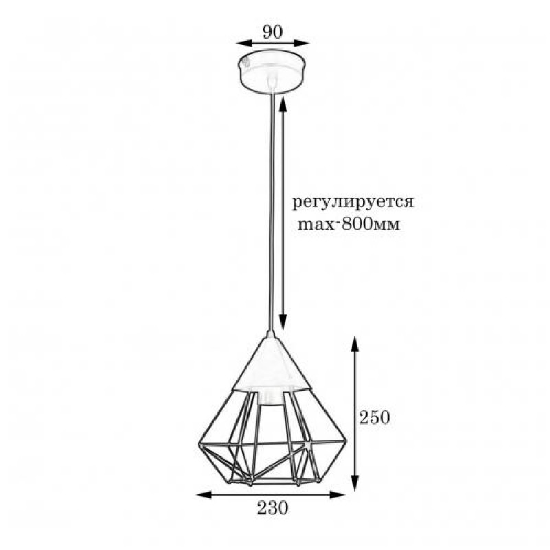 Світильник підвісний MSK Electric Crystal у стилі лофт MR 0535 GR