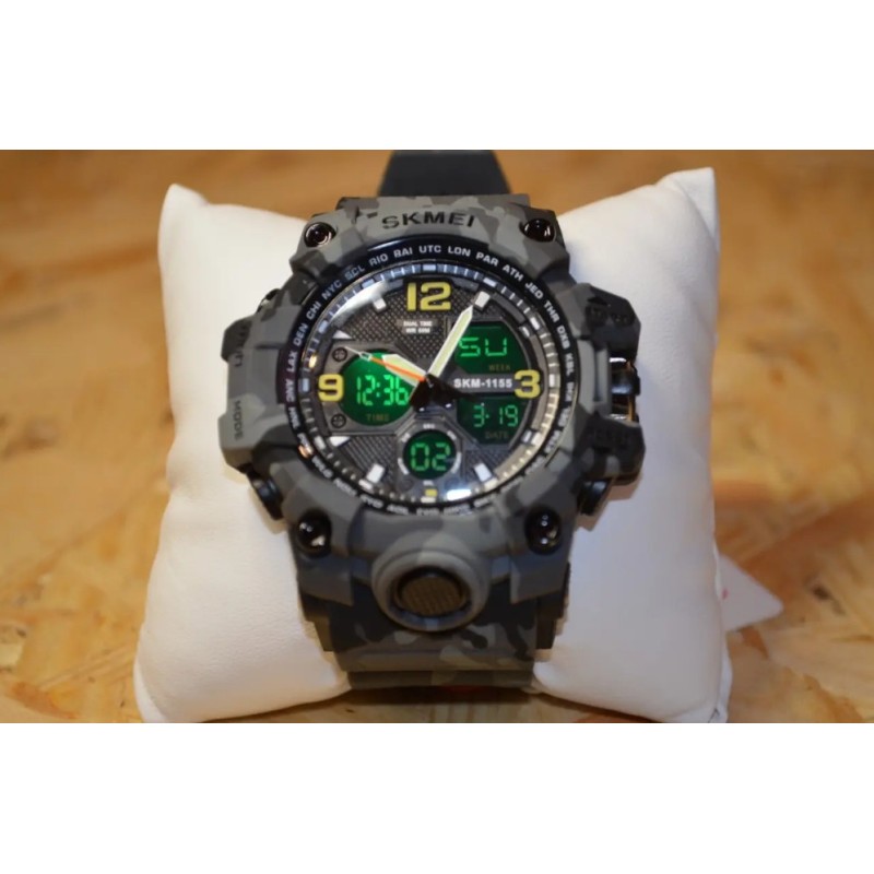 Чоловічий годинник Skmei Hamlet 1155 Сірий камуфляж